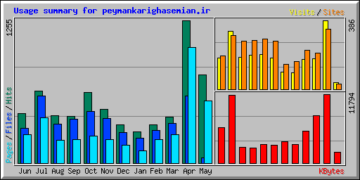 Usage summary for peymankarighasemian.ir